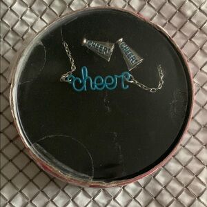 Blue and Silver Cheer Earrings and Necklace Set